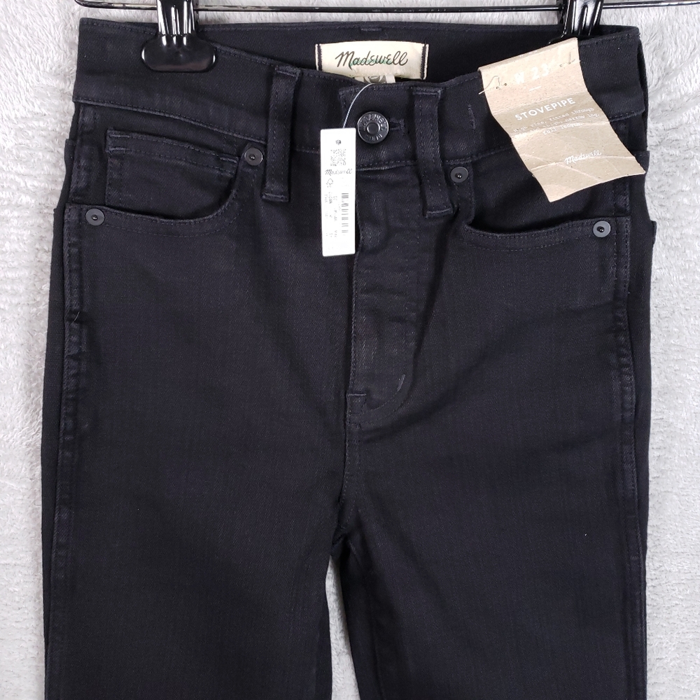 Madewell NWT Stovepipe Jeans Black Women's W23 NM217